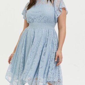 TORRID Light Blue Lace Handkerchief